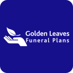 Goldan Leaves - blue bg