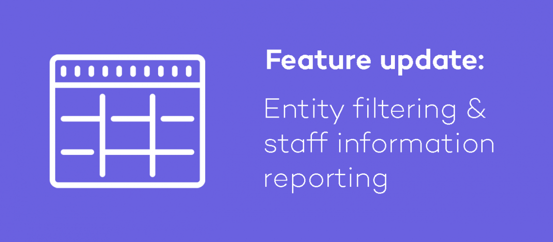 Feature Update - Filtering and Staff Information
